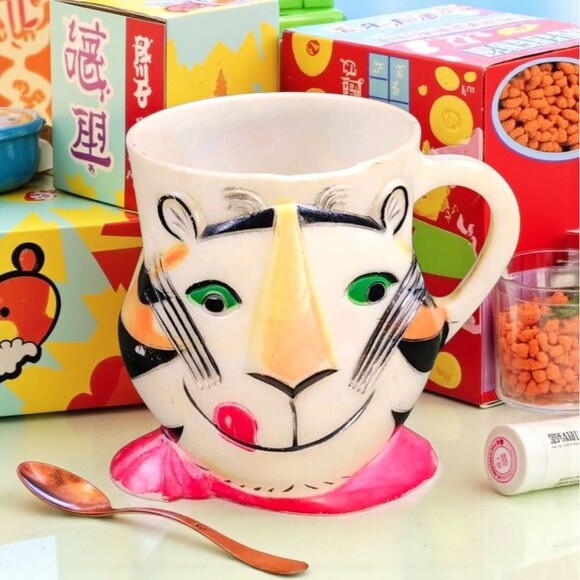 Vintage 1964 Kellogg’s Tony the Tiger Mug Frosted Flakes Ad Cup Retro Bright - Picture 1 of 10